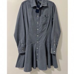 Polo by Ralph Lauren Women's Gray Long Sleeve Dress